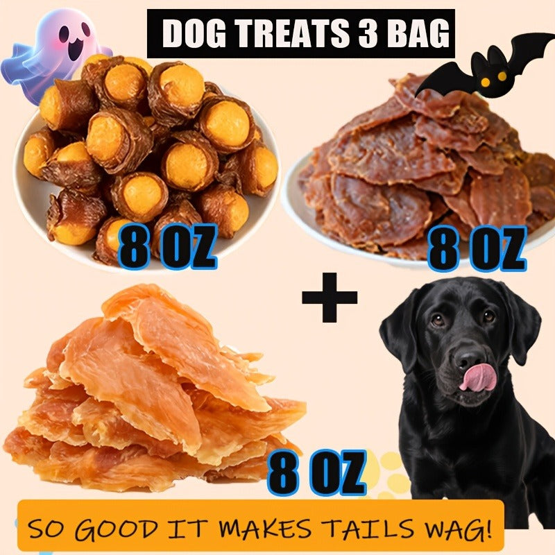 Dog Treats Chicken, Duck and Egg Yolk Assortment with Multi-Bag, 350g and 25 x 4g Options for Dog Reward Use — image 29