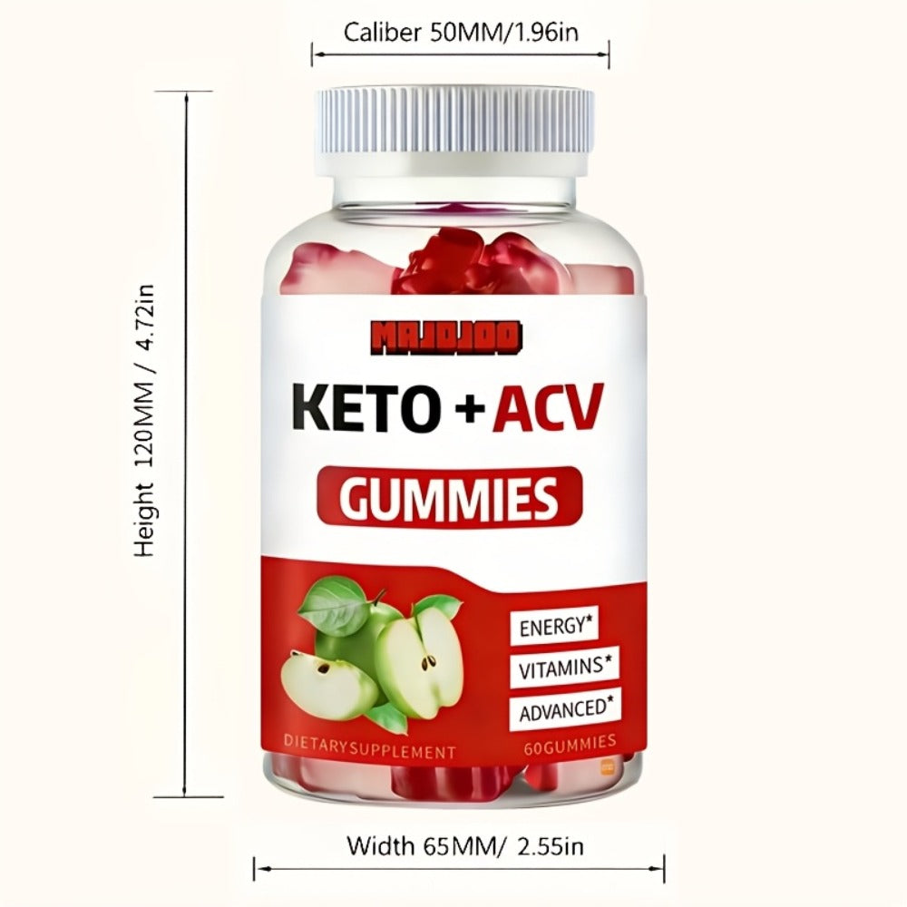 Apple Cider Vinegar Gummies with Pomegranate, Beet Juice & B12, Vegan Keto ACV Gummies for Weight Management — image 4