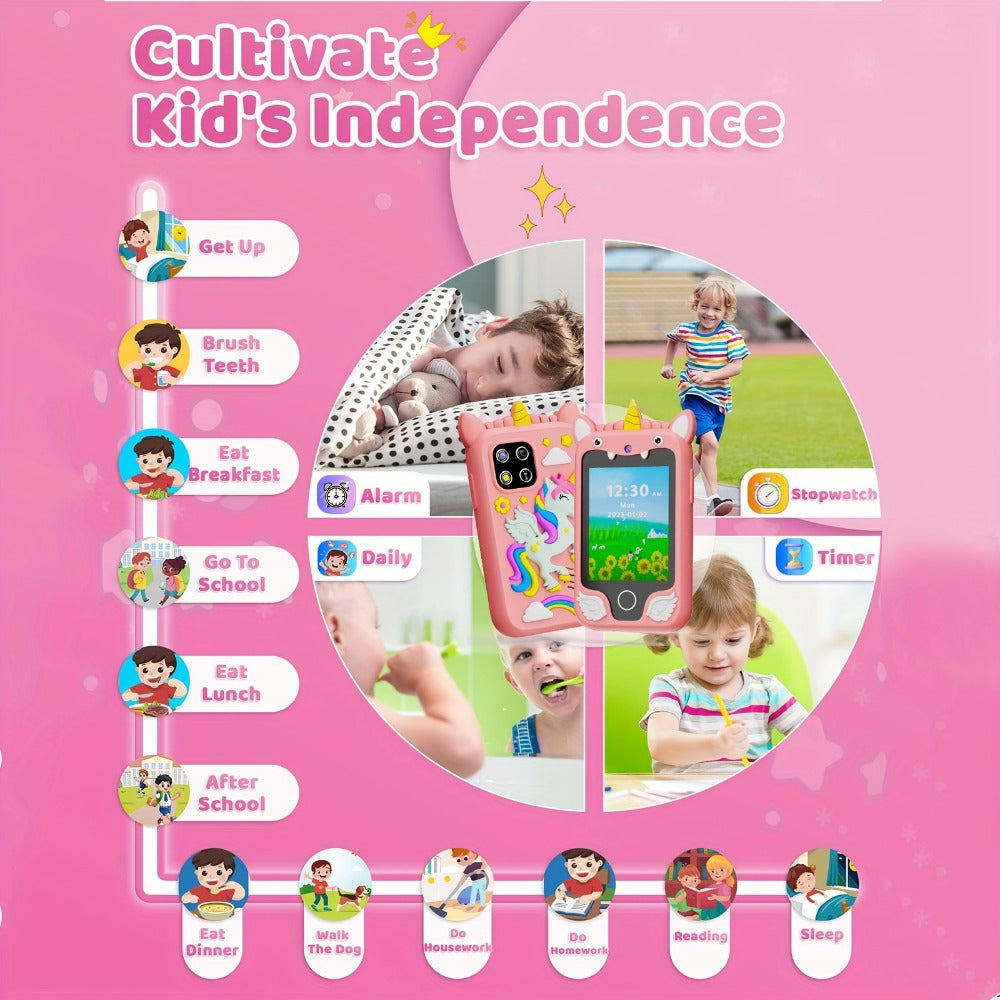 Kids Toy Smart Phone with HD Touchscreen & Dual Camera, 8GB Storage with the Listed Color, Size or Set Options for Everyday U