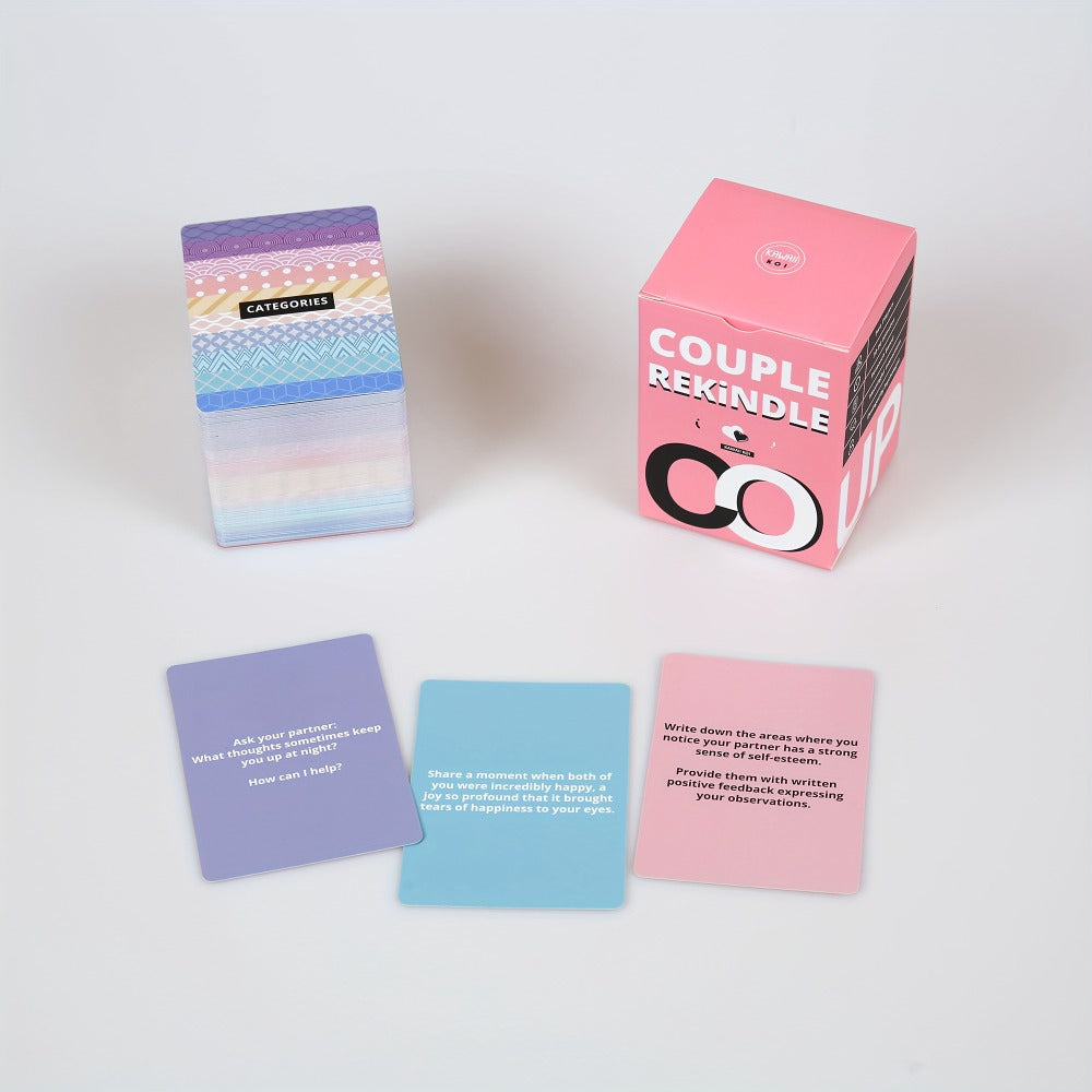 Couple Rekindle Conversation Card Game with 165 Cards, 10 Prompt Categories, Pink Box and Two-Person Play Format — image 3