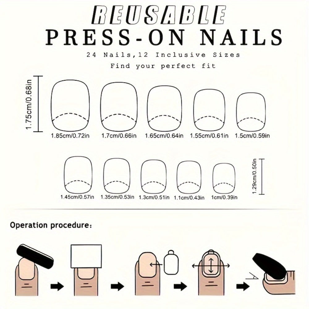 Press On Nails 216-Piece Short Full-Cover Set with Floral, Plant and Flower Designs for Spring and Summer — image 4