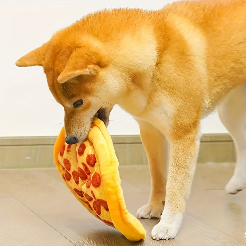 Dog Toy Pizza or Donut Plush with Built-In Squeaker and One or Two-Piece Pack Options for All Breeds — image 5