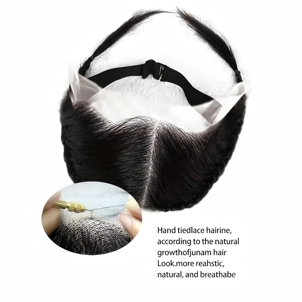 Hair Extensions Straight Human Hair 13x4 Lace Frontal Patch in Natural Black with Clip-Free Band Attachment — image 9