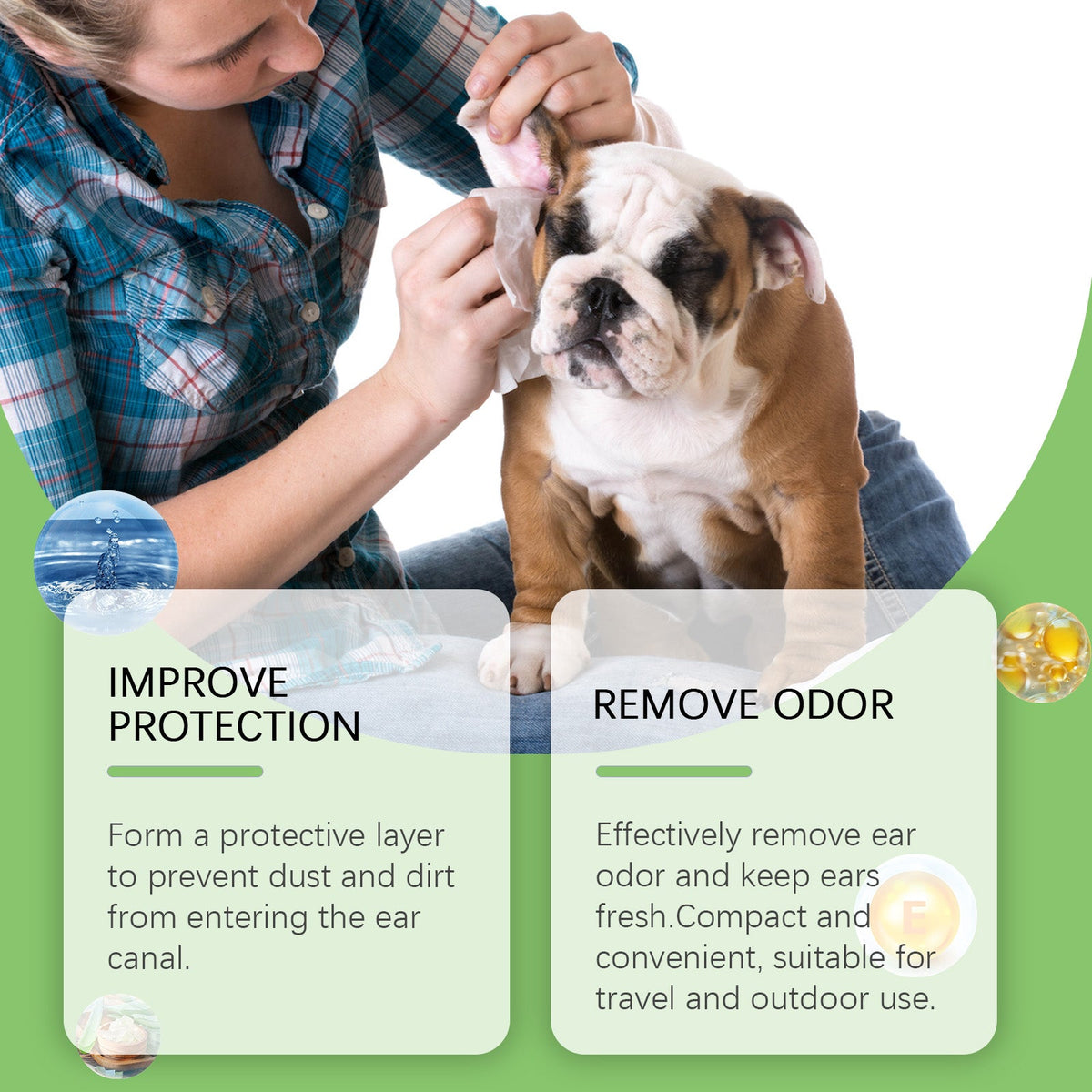Ear Cleaning Pad For Cats And Dogs Soothes Pet Ear Canal Discomfort And Cleans Ear Dirt
