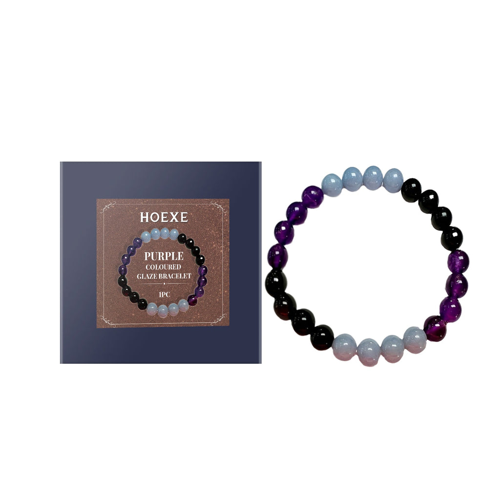 Purple Glass Bracelet, Glass Crystal Personality Fashion Decorative Clothing Accessories Hand Beaded Bracelet - V.I.P Digital Presence