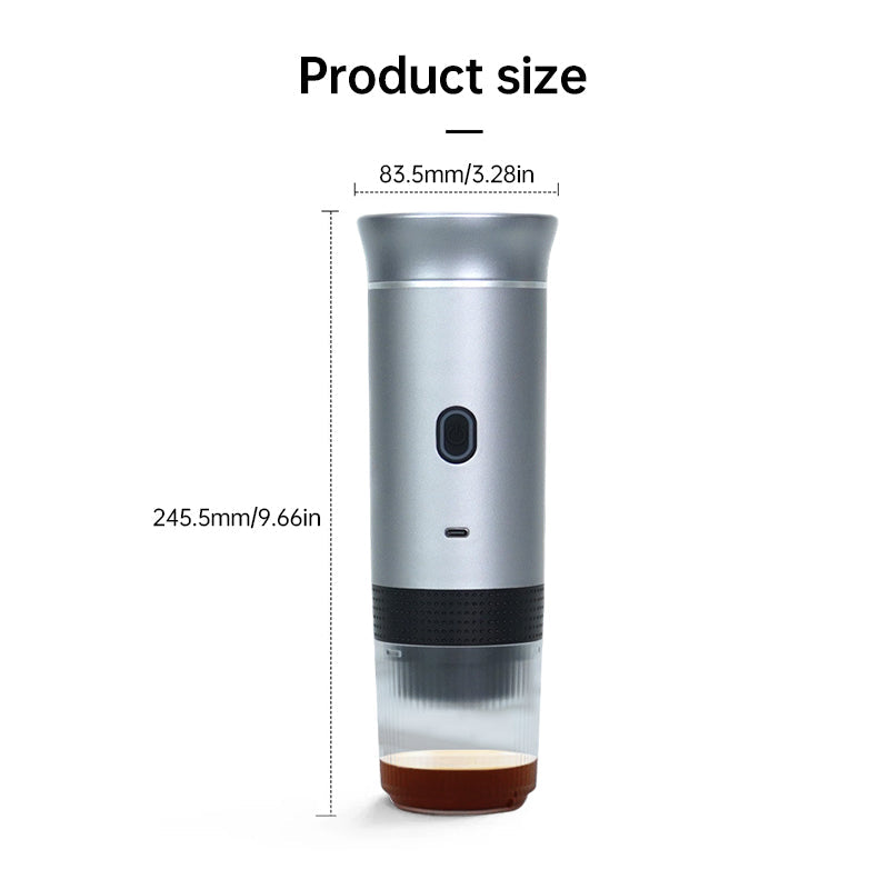 2025 Upgraded 3-in-1 Cordless Coffee Maker - 20Bar Portable for Car/Camping/Home, Capsule/Powder, USB Fast Heat