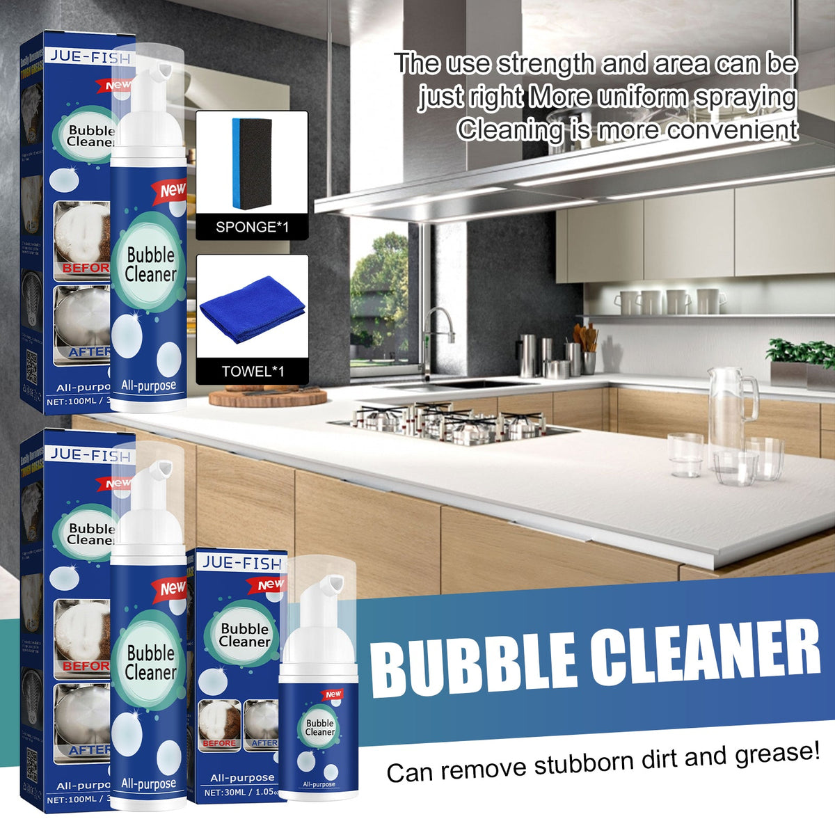Oil Foam Cleaner Multi-Purpose Heavy Oil Foam Cleaner For Kitchen Stove Hood