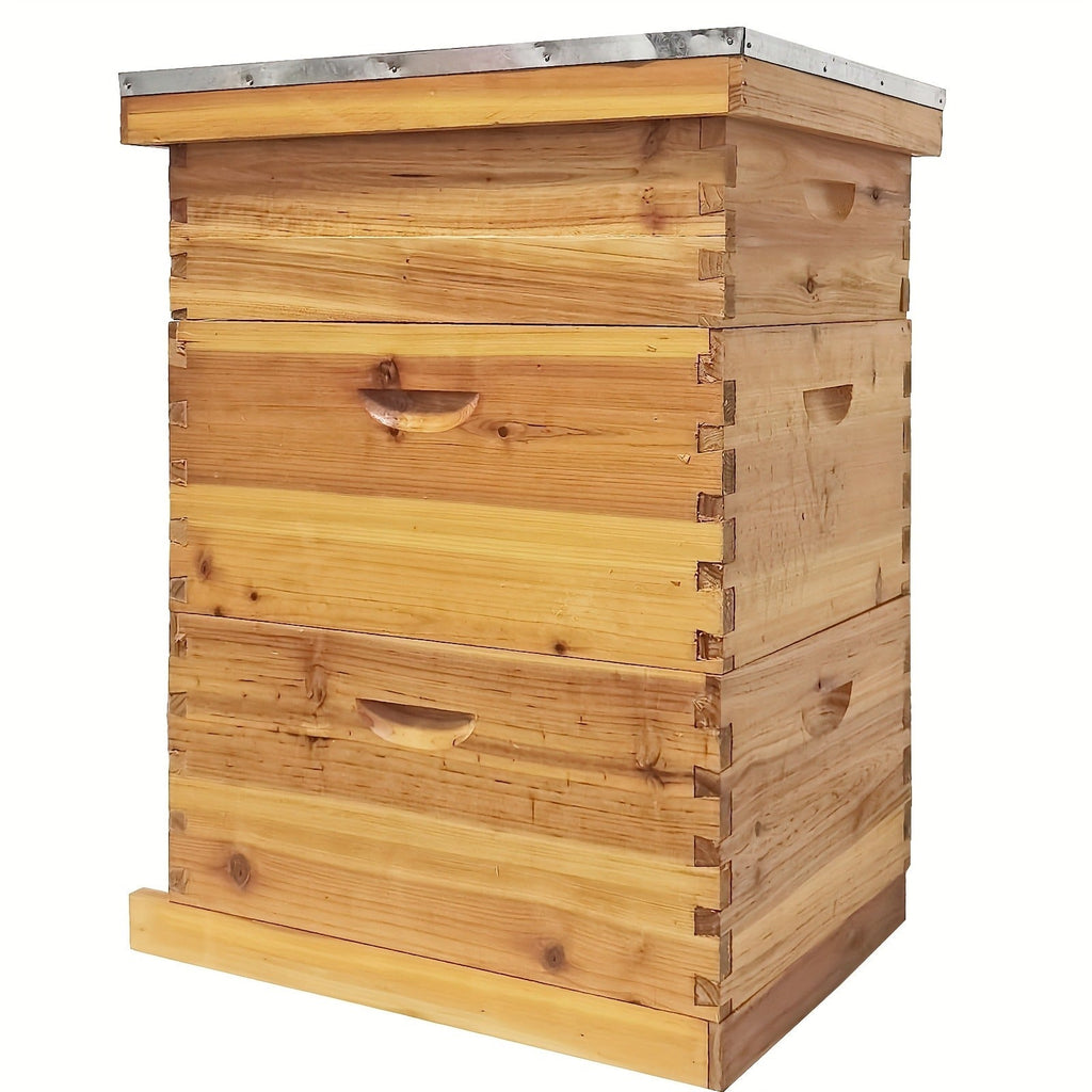 Langstroth Beehive Kit 3 Layer Beeswax Coated 2 Deep Boxes & 1 Medium Super — No Frames — image 1