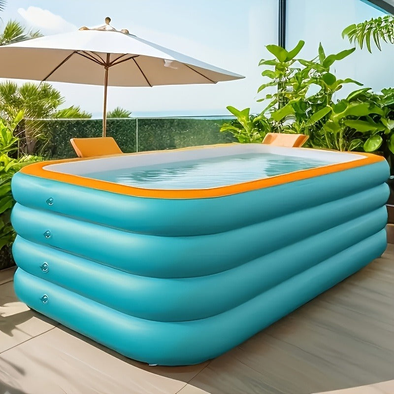 Inflatable Swimming Pool for Family Adults Kids, Large Above Ground Outdoor Backyard Pool for Garden, Patio and Yard Use — im