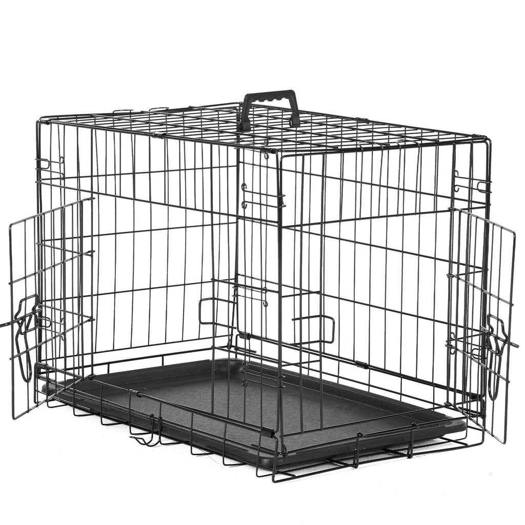 Folding Wire Dog Crate in 24, 30 or 36 Inches with Divider, Removable Tray and Door Options — image 8