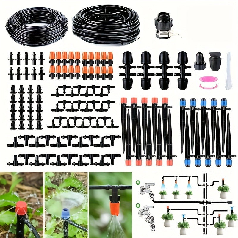 226FT Drip Irrigation Kit – Automatic Plant Watering System with Adjustable Nozzles for Garden & Greenhouse — image 1