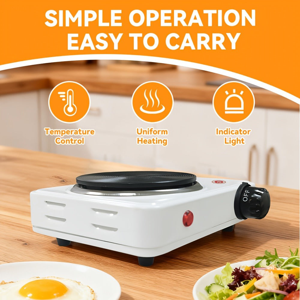 Electric Stove Desktop 5-Speed Temperature Control, Portable Electric Burner for Home & Camping, Compact Quick-Heating Counte