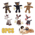 Dog Toys Six-Piece Stuffless Soft Plush Assortment for Small, Medium and Large Dogs and Puppies — image 1