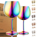 2-Piece Stainless Steel Spherical Wine Glass Set