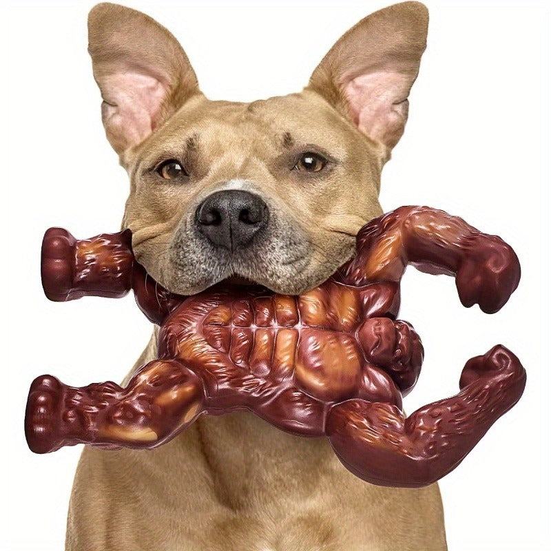 Textured Flexing Figure Dog Chew Toy in Brown, Approx. 6.77 Inches Tall for Medium or Large Dogs — image 10