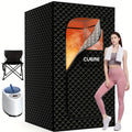Portable Steam Sauna Box 1200W Full Body Sauna Tent with Folding Chair, 101oz Steam Generator — image 1