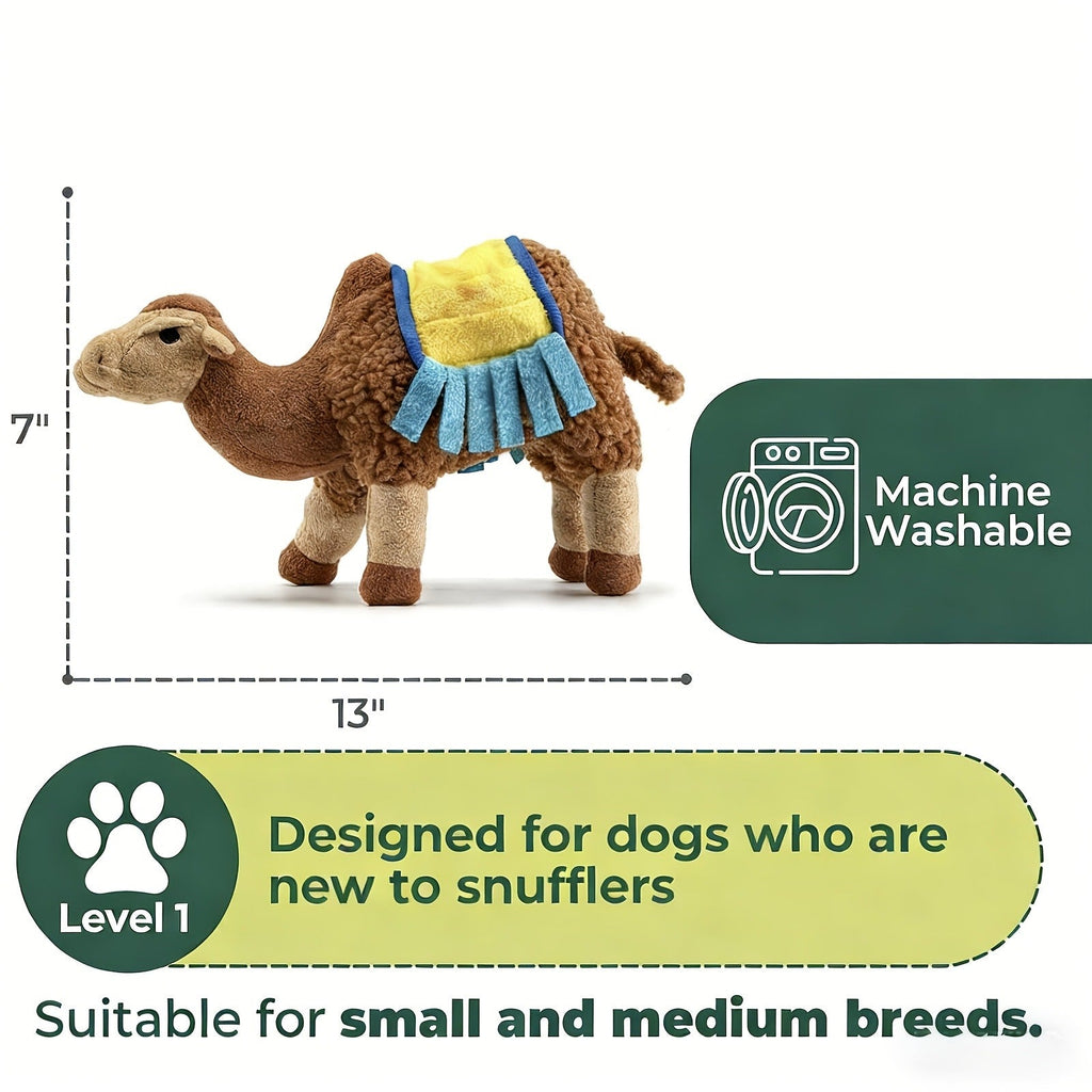 Dog Toy Camel Plush with Built-In Squeaker and Washable Soft Construction for Chew, Cuddle and Interactive Play — image 6