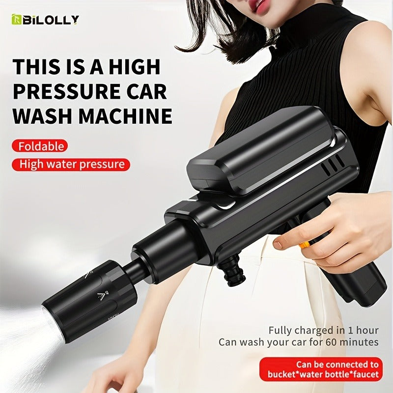 Portable Pressure Washer Cordless 980PSI, 3x 4000mAh Batteries, 5-in-1 Nozzle, Foam Cannon, 33FT Hose — image 2