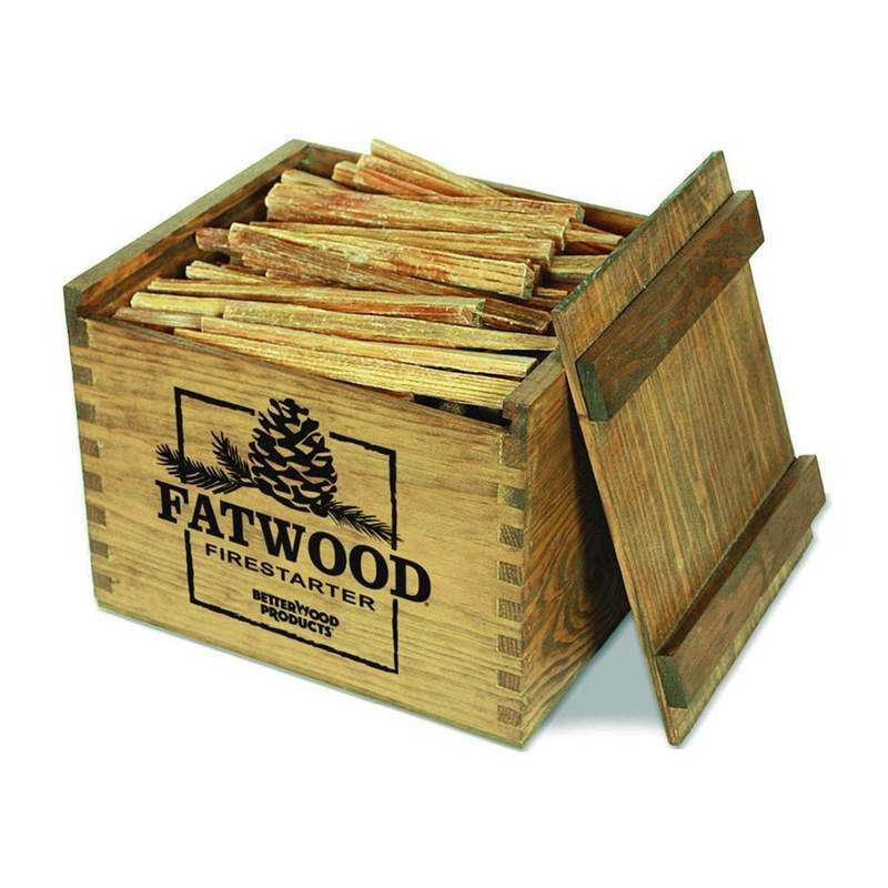Fatwood Fire Starter Wood Crate 100% Natural Pine Resin Kindling Sticks for Fireplace Campfire BBQ Grill Fire Pit Pellet Stov