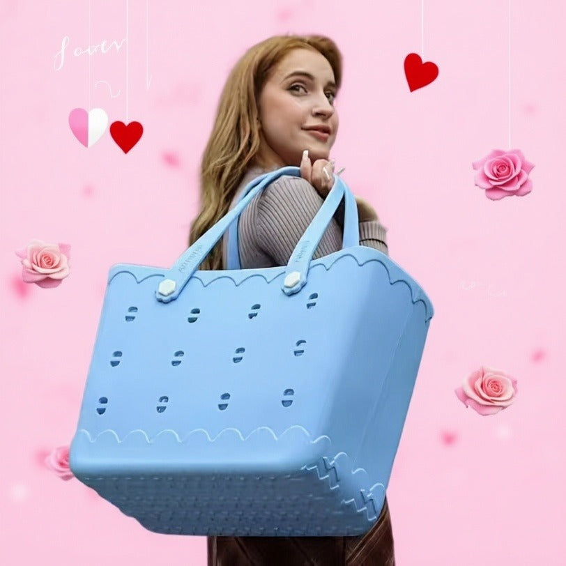 Beach Tote Bag for Women, Large Shoulder Handbag for Travel Vacation Fruits Flowers Drinks, M & L — image 6