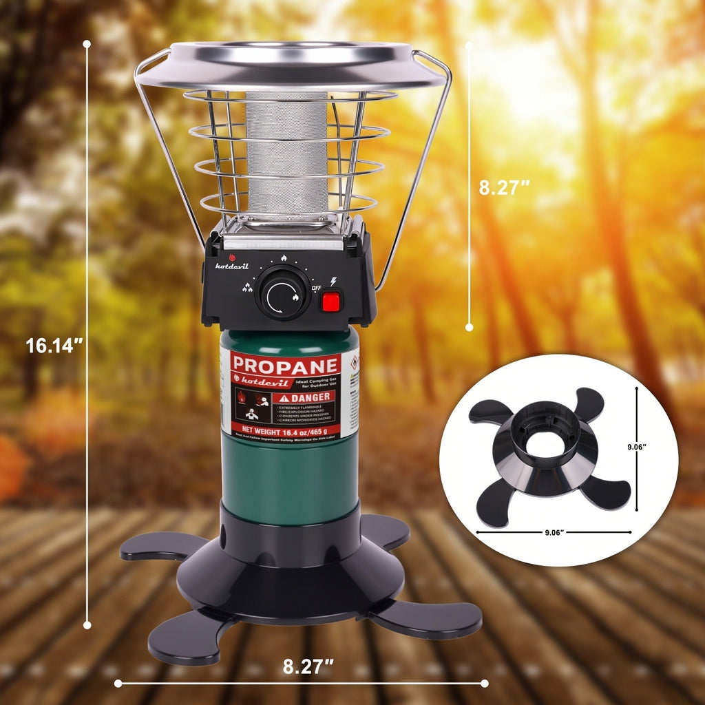 360-Degree Propane Heater with Four-Leg Base, Carry Handle, Pulse Ignition and Removable Top Plate — image 2