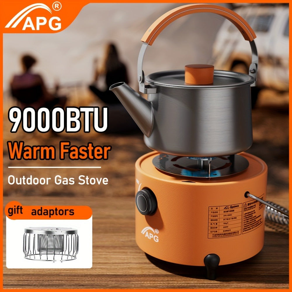 Portable Propane Camping Stove Heater 9000 BTU, 3-in-1 Indoor Outdoor Gas Burner with Adjustable Flame — image 3
