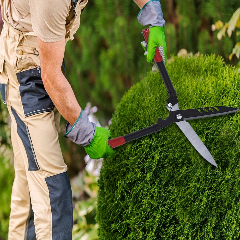 Long-Handle Hedge Shears with 27cm Blades, Red Grips, 51.5cm Pictured Length and 360g Label — image 12