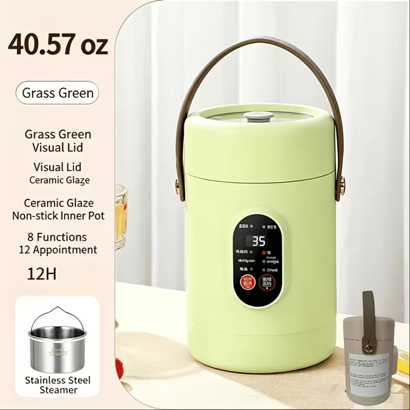 40.58 oz Multi-Functional Electric Steamer with Portable Leather Handle