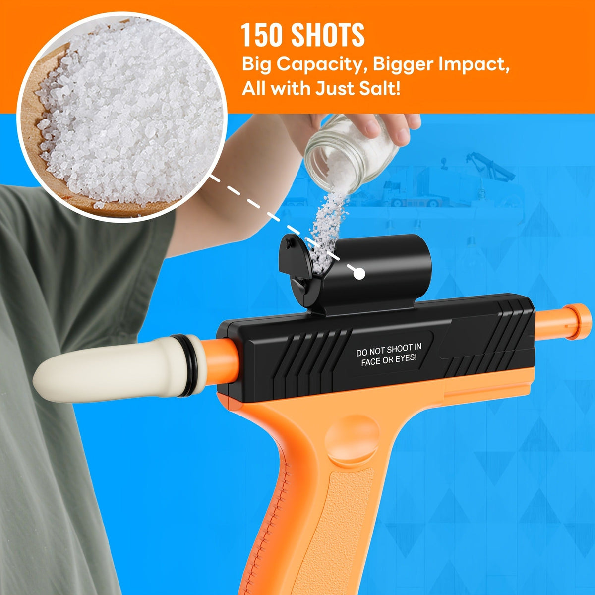 Bug Salt Gun Fly Pistol Salt Shooter Pest Control Toy No Chemicals No Batteries Indoor Outdoor Home Garden Camping Gift — ima
