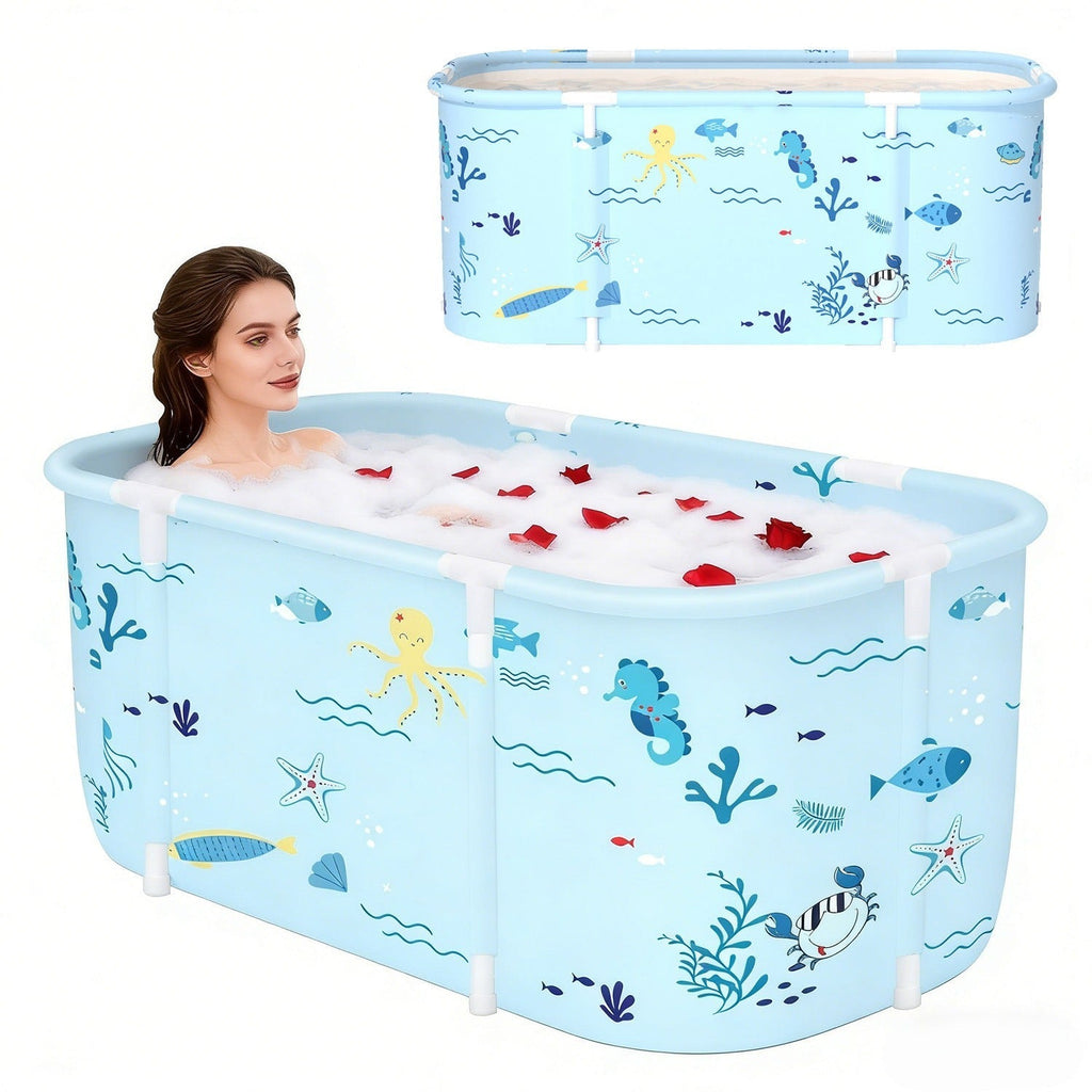 Soaking Tub Foldable Portable for Adults 47.2"x19.7"x21.7", Freestanding Hot Bath & Ice Bath Spa Tub — image 2