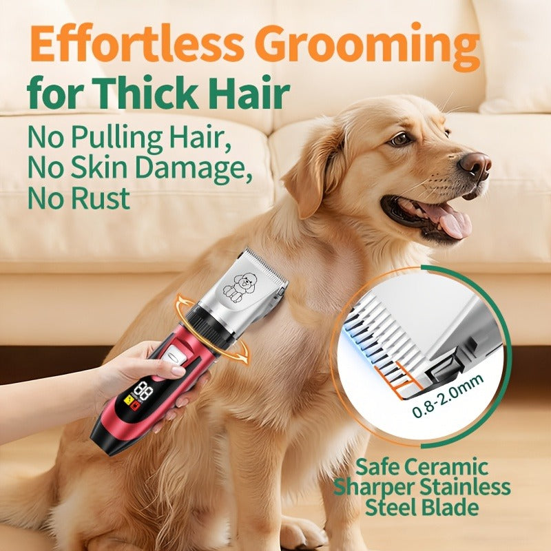 Pet Hair Clipper, USB-Rechargeable Cordless Trimmer with Adjustable Comb and Four Package Options — image 10