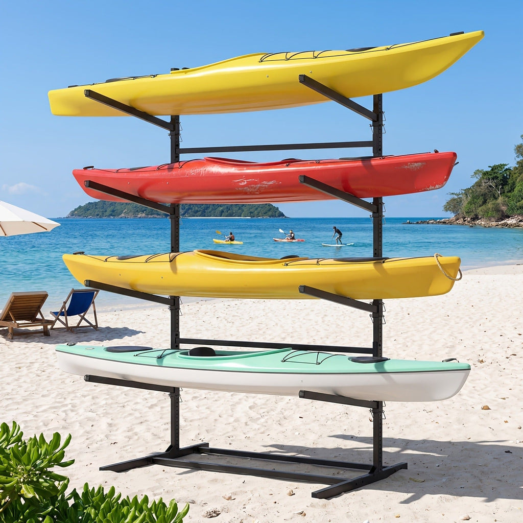 Kayak Storage Rack, Adjustable Stand for SUP, Canoe & Paddle Board, Wall, Dock & Freestanding, 400 lbs Capacity — image 3