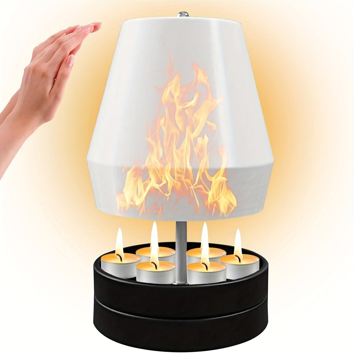 Portable Candle Heater with Hand Warmer & Candle Holder, 3-in-1 Multifunctional Metal Heater for Camping — image 1