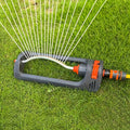 Oscillating Garden Sprinkler, 19-Hole Adjustable Swing Sprinkler with Universal Connector, No Battery Required — image 1