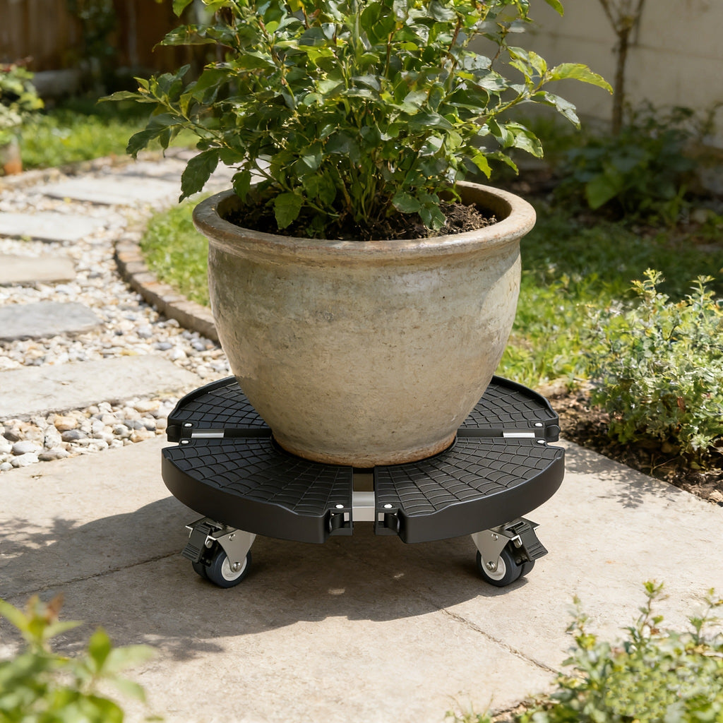 Plant Stand with Wheels 440 lbs – Adjustable 15-22" Heavy Duty Pot Roller with Lockable Swivel Casters for Indoor & Outdoor P
