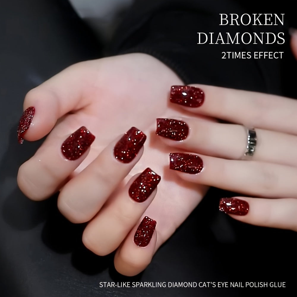 Gel Nail Polish 5-Color Broken-Stone Glitter Set in 0.51oz Bottles with Sparkling Finish and UV/LED Soak-Off Cure — image 7
