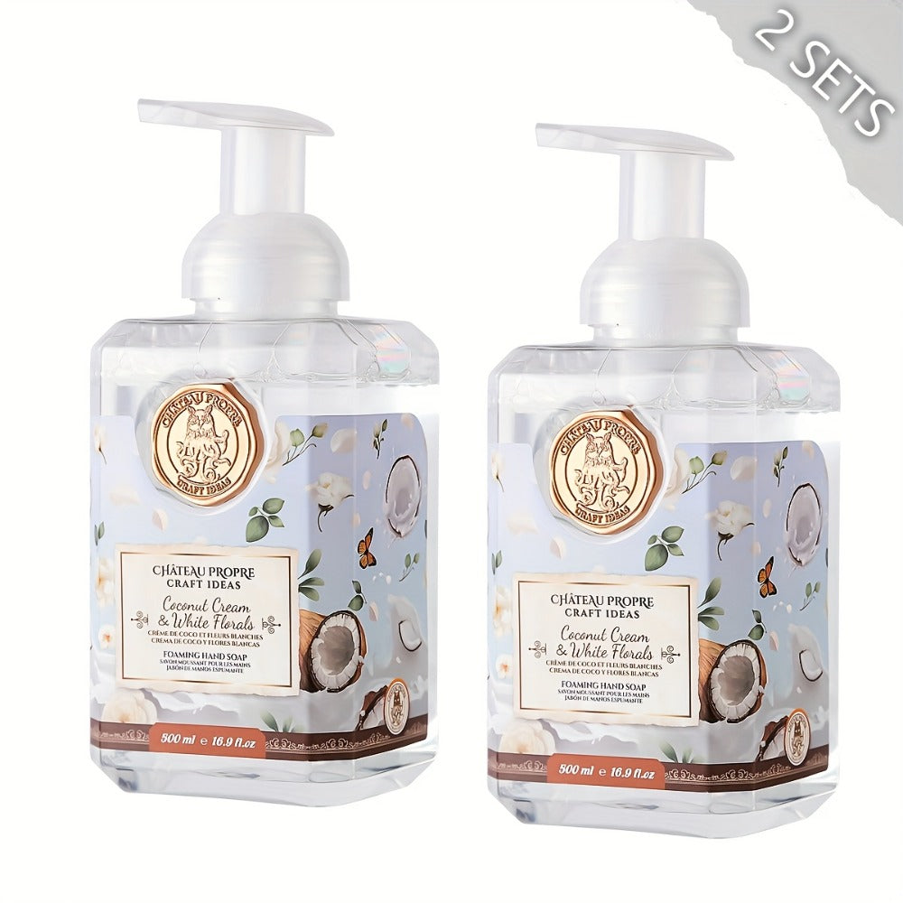 Foaming Hand Soap 500ml Moisturizing Gentle Foam Soap 8 Scents Vanilla Coconut Citrus Floral Fruity Deeply Hydrating Soft Han