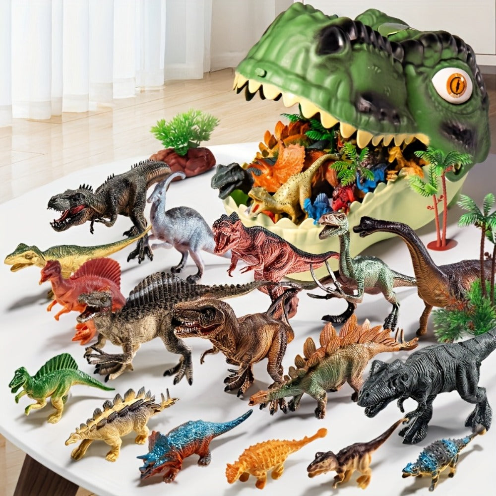 Dinosaur Toys for Boys 46pcs Realistic Jurassic Dinosaur Figures Set with Eggs, Trees & Fence — image 4