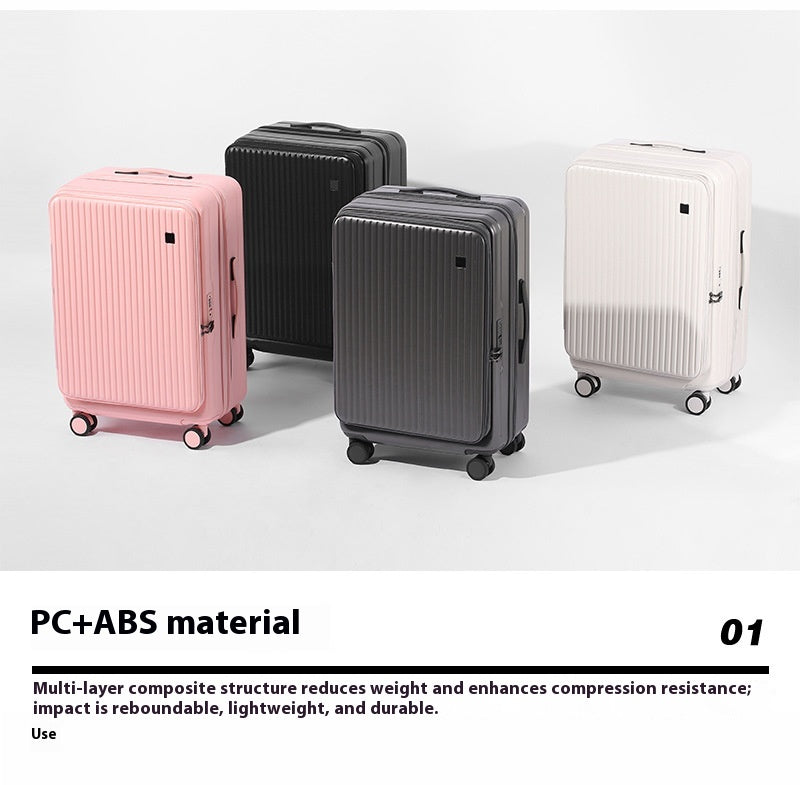 Front Open Luggage 20-inch Boarding Drop-resistant Trolley Case Extended Luggage Case