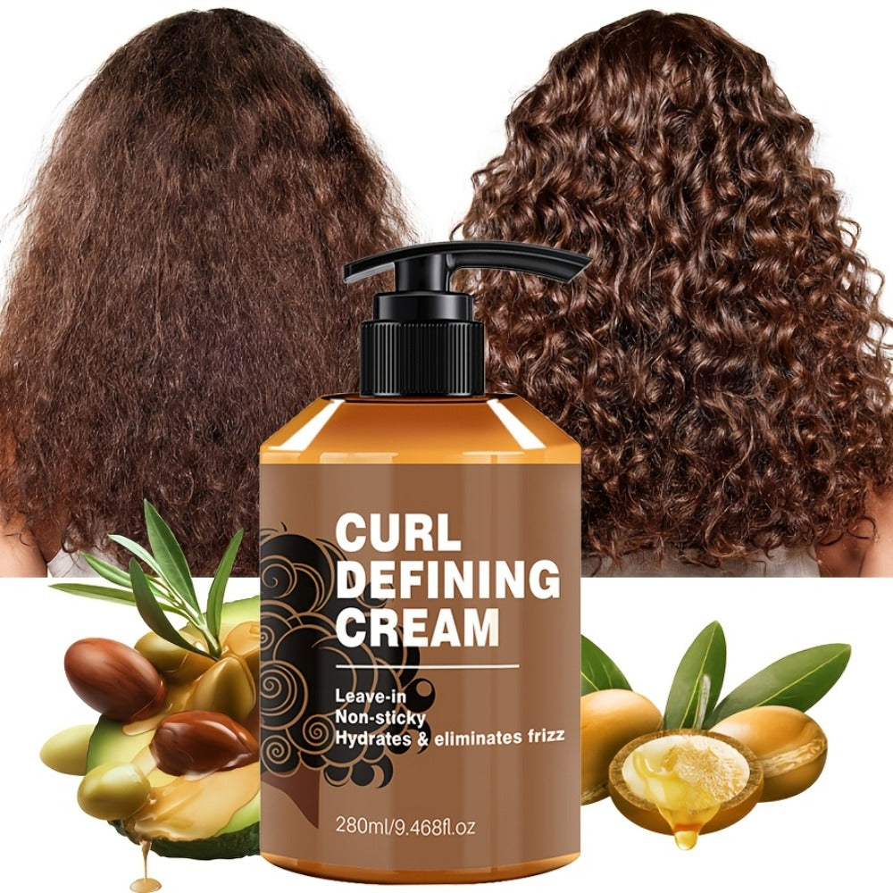 280ml Curl Defining Cream in Pump Bottle with Leave-In Styling Directions for Wavy and Curly Hair — image 2
