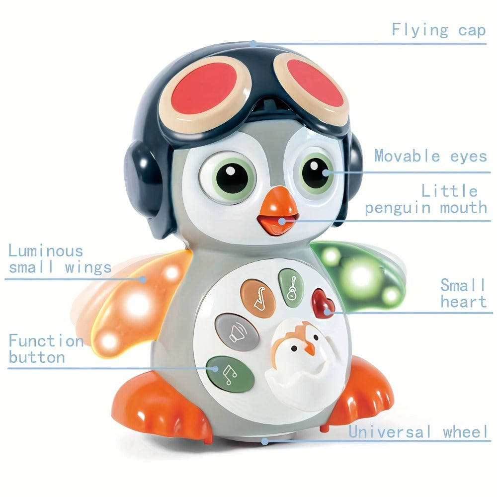 Interactive Dancing Penguin Baby Toy with Music, Lights & Crawling Motion – Infant Tummy Time Learning Toy — image 3