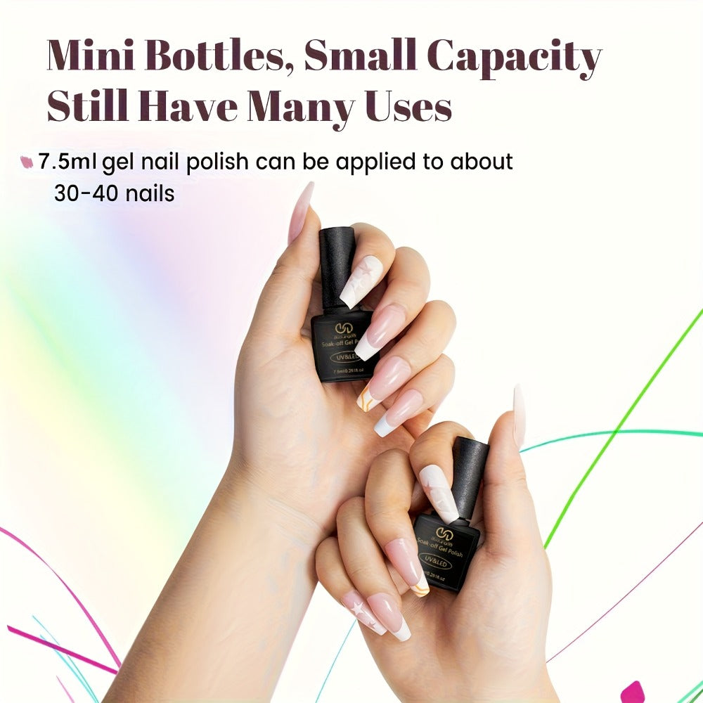 Gel Nail Polish 36-Piece Kit with 32 Colors, Base Coat and Three Top Coat Finishes for Home and Salon Use — image 6