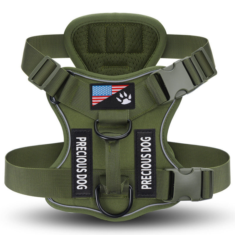 Compact Patch Dog Harness in Black and Three Green Styles with S, M, L and XL Size Options — image 13