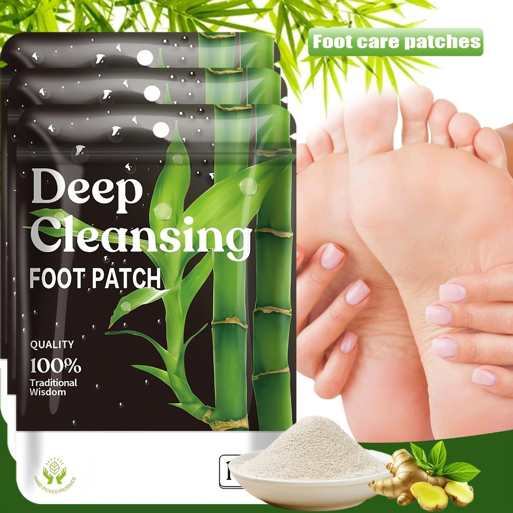 Foot Detox Pads Value Set 50pcs & 150pcs – Bamboo Vinegar & Ginger Deep Cleansing Overnight Patches, Alcohol-Free Natural Pla