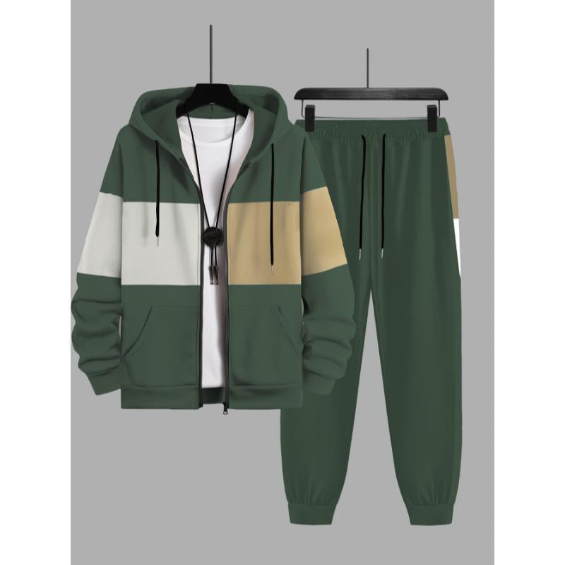 Mens AutumnWinter 3D Elephant-Print Long-Sleeve Hoodie Set