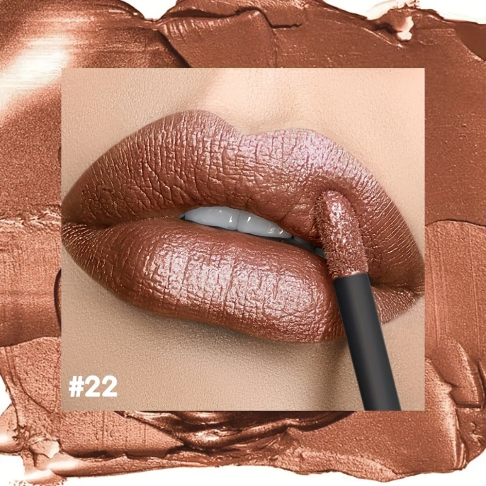 Metallic Shimmer Lip Gloss with Wand Applicator and Eleven Numbered Shade Options from 13 to 24 — image 16