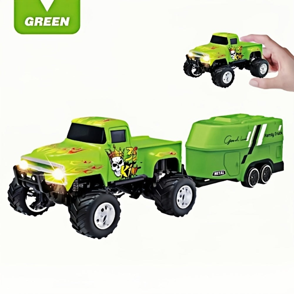 Mini Alloy RC Monster Truck 1:64 Scale 2.4GHz Off-Road Crawler with LED Lights, Street Graffiti Spray-Paint Design — image 7