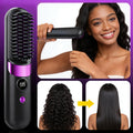Ionic Hair Straightener Brush USB-C Rechargeable 3-in-1 Straightener Curler Styler, Adjustable Temperature — image 12