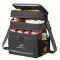 19L Triple-Compartment Lunch Bag with Three Stacked Zippers, Shoulder Strap and Four Color Options — image 1