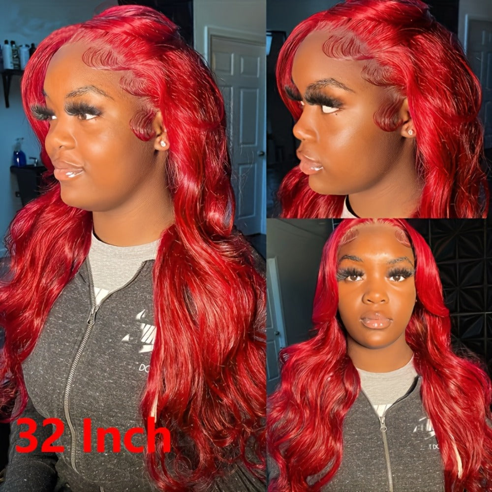 Synthetic Wig Glueless Lace Front Body Wave, in 26- and 34-Inch Options for Parties with Model-Specific Color, Length and Cap